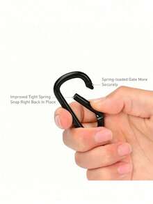 Mosquetones de aleación de aluminio, llaveros de puerta de resorte duraderos para exteriores, campamento, senderismo - Juego de mosquetones de accesorios de alta resistencia - Multicolor - Ver 5