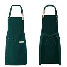 1 Piece Chef Apron Unisex Waterproof Canvas Durable For Restaurant Hotel Baking Beauty Salon Nail Art Kitchen Cooking Y55B - Gray - 查看 11