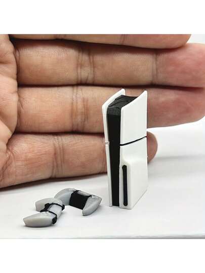 Miniature PS Game Console Model, Realistic TV Model, Dollhouse TV Decor, Micro Scene Decor, Pretend Play Props, Suitable For Model House Decor, Office Desk Decor, Home Decoration