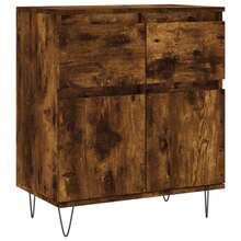 Larryhot Credenza Rovere Fumo 60x35x70 cm in Legno Multistrato,Robusto e durevole, facile da montare, la scelta ideale per l'arredamento della casa - Castano - Visualizzare 2