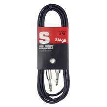 Stagg SAC3PS DL - de instrumento de conector a conector (3/10 pies) - Straight Jack Deluxe - Ver 13