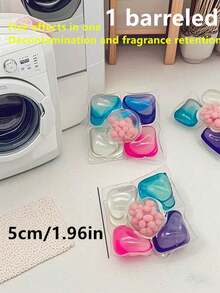 100pcs 5-In-1 Laundry Detergent Beads, Laundry Beads, Long-Lasting Fragrance, Strong Stain Removal, Color Protection, Concentrated Laundry Detergent, Laundry Gel Beads, Fragrance Beads, Laundry Detergent, Fabric Softener, Antibacterial And Dust Mite Prevention, Long-Lasting Fragrance - Multicolor - View 5