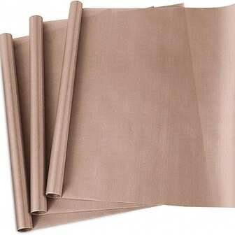 3 Packs, PTFE Sheet For Heat Press Transfer Sheet Non Stick 16 X 12" Heat Transfer Paper Reusable Heat Resistant Craft Mat, Heat Transfer Sticker Heat Pressed Decals Heat Transfer Printing For DIY Clothing T-Shirt Mask Jeans Backpack