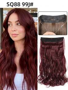 万圣节主题深棕色至栗棕色隐形透明Remy鱼线接发 - 彩色 - 查看 13