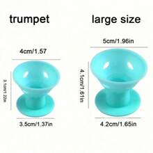 30/20/10/1 粉色和蓝色硅胶卷发器，专为避免热损伤而设计，尺寸小巧便携，操作简便，可打造自然卷发和空气刘海，适合短发至中长发造型，适合家庭和旅行使用。