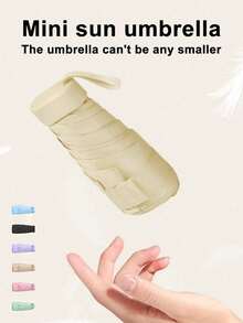 Small Folding Umbrella, Mini Pocket Waterproof Portable Travel Umbrella,Sun Umbrella Female Sunscreen UV Protection Sun And Rain Umbrella Two-In-One Mini Five-Fold Ultra-Light And Compact Portable,Mini Travel Umbrella, Small And Compact Portable Umbrella For Sunny And Rainy Days, Windproof Sunshade, 99% UV Protection, Suitable For Women And Men - Multicolor - View 5