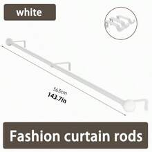 1pc Black/White/Gold Stainless Steel Shower Curtain Rod, Curtain Rod, Roman Rod, Sunshade Curtain Rod, Suitable For Bathroom Shower Curtains, Bedroom And Living Room Windows. - Multicolor - View 23