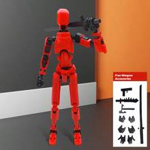 1pc Lucky 13 Multi-Jointed Posable Action Figure Doll, Unisex Assemble Stress Relief Desk Decor Collectible Toy