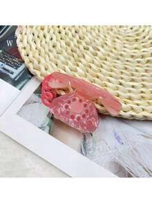 1件套亚克力花朵发夹 - 郁金香、百合、玫瑰发饰，创意独特绿叶发夹，可爱银杏叶发圈装饰，优雅发爪，女士发爪，休闲发夹，优雅发爪夹 - 彩色 - 查看 9