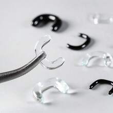 2 chiếc khuyên mũi hình móng ngựa chữ U bằng thủy tinh Pyrex cỡ 8G-16G, dụng cụ nong lỗ mũi, khuyên vách ngăn mũi, khuyên giữ lỗ xỏ, trang sức cơ thể trong suốt, vô hình, unisex. - 2103 - Xem 2