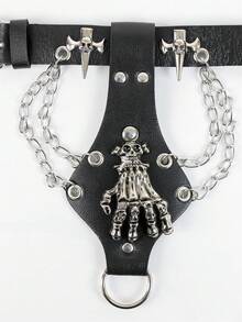 Hip Hop Rock PU Leather Bracelet Men And Women Punk Spikes Rivets Skull Heart Cross Creative Party Bracelet Jewelry Accessories