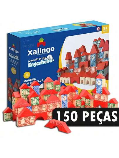 BRINQUEDO EDUCATIVO ENGENHEIRO 73 PEÇAS BLOCOS DE MONTAR INFANTIL MENINO MENINA CRIANÇA BEBÊ TERAPÊUTICOS PEDAGÓGICO