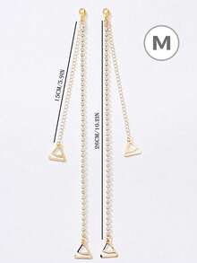 2pcs/Set Women's Crystal Bra Straps, Crystal Shoulder/Body Chain, Adjustable Length, Non-Fading, Shiny, Elegant, Sexy, Suitable For Wedding/Bar/Party/Beach/Date, Valentine's Day Gift - Gold - View 6