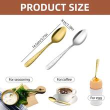 2/4/6/12pcs Unique Cube Design Demitasse Espresso Spoons, Mini Coffee Spoon, Fine Stainless Steel Tea Spoon, Tiny Dessert Spoon, Cute Ice Cream Spoon Seasoning Spoon, Mirror Polished