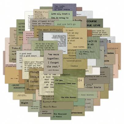 Bộ 80 miếng dán hình chữ cái kiểu máy đánh chữ cổ điển, hình dán câu nói truyền cảm hứng cho sổ kế hoạch, máy tính xách tay, bình nước và nhiều hơn nữa, hình dán nhật ký, đồ dùng làm album ảnh.