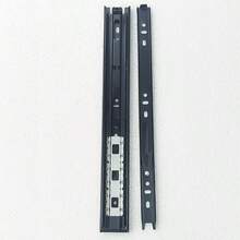 Drawer Slide Rail Universal Three Section Thickened Rebound Slide Rail, A Pair Of Stainless Steel Bedside Table Damping Buffer Guide Rails