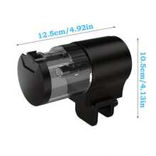 自动鱼缸喂鱼器，带液晶定时器和12/24/48小时定时器 - 100毫升大容量自动喂鱼器，适用于鱼缸、乌龟、斗鱼、锦鲤等水族箱（不含电池）