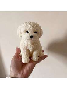 Teddy Puppy Silicone Mold – Cute Dog Design For DIY Candles, Soaps, Resin Crafts & Valentine's Day Gifts - White - View 5