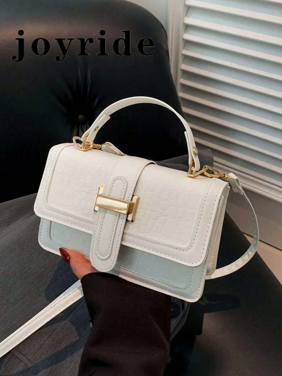 Women's New Stone Texture Fashion Crossbody Bag Retro Hand-Held Small Square Bag, Spring/Summer - White - View 1