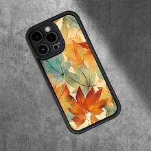 [tianyanjieti] Funda para teléfono: Patrón creativo de dibujo animado de hoja de arce, nueva funda para teléfono con diseño de escalera de cielo, divertida, simple, de moda, personalidad, unisex, regalo de vacaciones, funda para - Negro - Ver 10