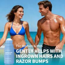 3-Piece Set,Razor Bump Stopper Roll-On, Dark Spot Remover & Ingrown Hair Treatment For Men & Women, No Bump After Shave Serum For Bikini, Face, Neck, Underarms & Legs-Valentines Gifts,Birthday,Gifts For Women,Mardi Gras - 淺藍色 - 查看 10