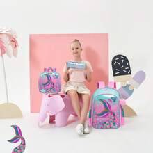 3pcs/Set Animal Pattern Girls' Backpack, Multi-Pocket Design With Crossbody Bag And Pencil Case, Suitable For Back To School - Girls' Schoolbag Set - View 8