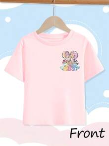 [Authorized]Disney Princess Print Disney Casual Fashion Hundred Matching Commuting Sports Soft Print Men's Versatile Long Sleeved Thin Comfortable Hoodie, Spring And Autumn Casual Top Men's Outdoor Clothing - 粉色 - 查看 3