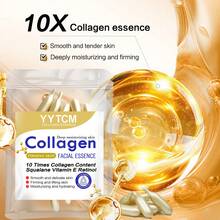 30粒/包 胶原蛋白紧致胶囊精华，保湿，柔滑肌肤，蕴含角鲨烷、视黄醇、维生素E深层补水精华（0.4克 x 30粒） - (0.4x50capsules)/bag - 查看 7