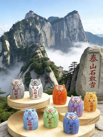 Naturlig Tai-stenfigur, handgjord stensnideri, betydelsen att skydda fred, stabilisera karriär, inflyttnings- och öppningsceremonigåva, ren handgjord snideri, betydelsen att skydda , inbjuder till välstånd och rikedom, Feng Shui-dekor, naturlig Tai-stenfigur, handgjord snideri av autentisk sten, skingrar ogynnsamma influenser, välsignar hälsa och välstånd, lämplig för vardagsrum, sovrum, bil