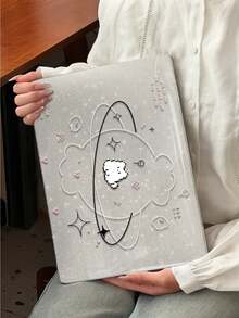 1pc Shiny Transparent Acrylic Laptop Protective Case: Featuring A Pixelated Candy Cat Pattern, Lightweight And Shock-Absorbing, 3D Ventilation Design, Suitable For Various Models (E.G. Air 13 2025/Pro 16 M4), Essential Protective Case For Office And Study - Clear - View 8