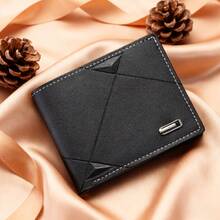 男士钱包+男士皮带四件套，日常男士搭配，专为男士设计，时尚休闲奢华帅气运动男士钱包套装，适合作为圣诞节、情人节礼物送给父亲（不含礼盒） - 黑色 - 查看 4