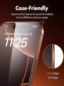 3 Stücke 9D Vollabdeckung gehärtetes Glas Bildschirmschutz, kompatibel mit iPhone 17 Pro Max/17 Pro/17/16 Pro Max/16 Pro/16 Plus/16/15 Pro Max/14 Pro Max/13/12, kratzfest, glatte Oberfläche, Handyzubehör, Handybildschirmschutz, Bildschirmschutz Essentials, geeignet für täglichen Schutz, Büro, Zuhause, wasserdicht, stoßfest, kratzfest - Transparent - Übersicht 3