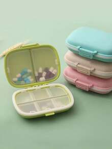 1pc Medicine Box Multi-Compartment Multifunctional Medicine Box Medicine Storage Box Portable Sealed Medicine Box Travel Medicine Box Mini Portable Pill Storage Box Waterproof And Moisture-Proof Travel Medicine Storage Box Weekly Pill Box Medicine Dispenser Pocket Medicine Box. Can Store Vitamins Fish Oil Health Care Products Suitable For Outdoor Camping Hiking Fishing Moisture Prevention Mountain Climbing And Travel - Multicolor - View 2