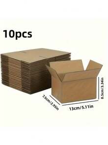 20pcs Cardboard Boxes, Large Size 13x8.5x7.5 Inches, Small Size 11x6.5x6 Inches, Corrugated Kraft Paper Mailing Boxes, Surprise Gift Packaging Boxes, Personal & Small Business Packaging, Brown - Brown - View 13