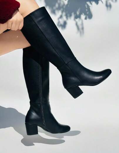 Botas para dama Tacón bajo Clásicas Formales