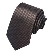 1 pieza Corbata retro marrón de 8CM, adecuada para reuniones de negocios de hombres, novio de boda, fiestas y ocasiones formales - colores mezclados - Ver 3
