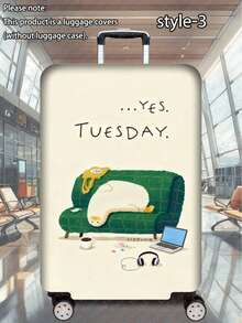 1件装，300克/平方米旅行系列印花图案，是商务旅行、暑假旅行和返校旅行的理想之选。这款耐用、防刮的涤纶保护套男女皆宜，可有效防尘且易于清洁。是户外度假的必备旅行配件（适用于20-28英寸的行李箱）。 - 彩色 - 查看 28