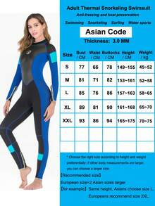 HISEA 3.0mm Thick Women's Full Body Wetsuit; Adult Long Sleeve Warm Swimsuit; Universal Padless Jellyfish Wetsuit - Multicolor - View 10