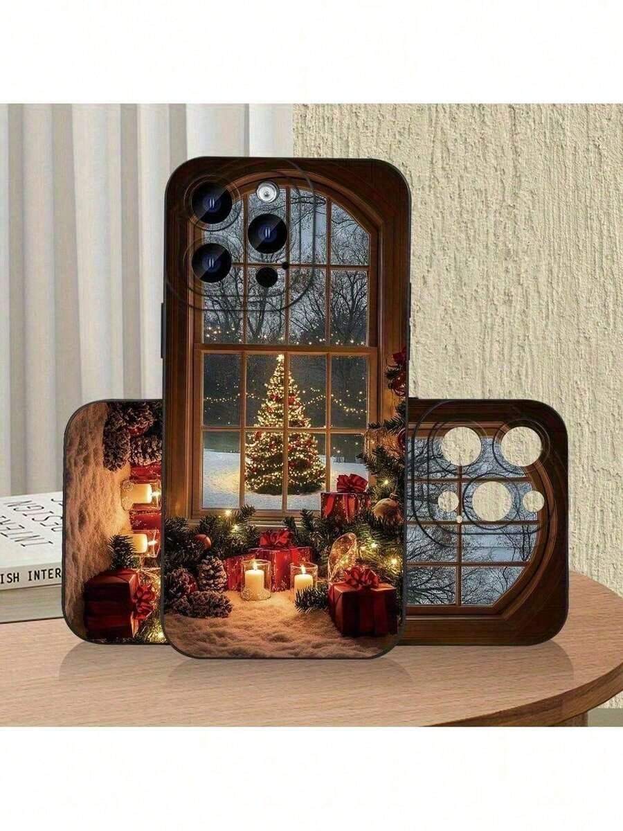 Fundas para teléfono con diseño creativo navideño esmerilado resistente a manchas y duradero, antichoque de alta calidad serie clásica negra para 16-11, ProPlusMaxmini - Negro - Ver 1