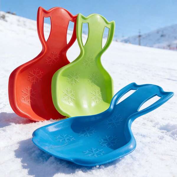 Concave Ski Gaskets, Portable Snowboards, Multi-Functional And Multi-Purpose Sleds, Enlarged And Thickened, Fun And Enjoyable Sled Board, Can Be Bent Freely. Made Of High-Quality PE Material, With Super Toughness And No Deformation.