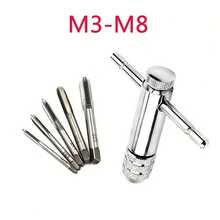 M3-M8 3mm-8mm Precision Taps, Stainless Steel Material, Chrome Plated Metal Processing And Gear Maintenance Tools
