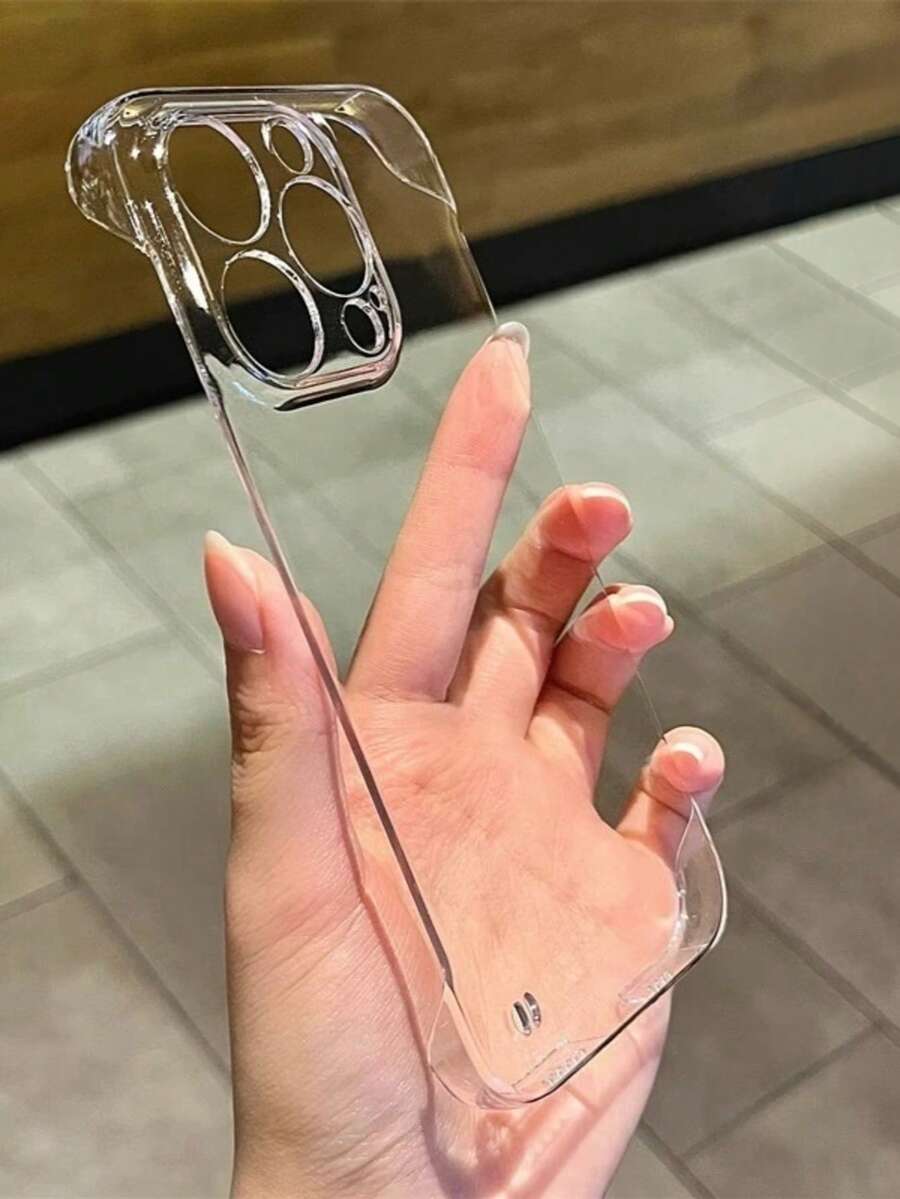 1pc Ultra-Thin Transparent Frameless Protective Case For IPhone 17 Air, 16, 15, 14, 13, 12, 11 Pro Max Plus - Clear - View 1