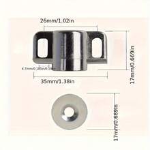 Încuietori magnetice pentru dulapuri cu finisaj metalic, zăvor magnetic pentru uși de dulap de bucătărie și dulapuri, material metalic rezistent - Multicolor - Vizualizare 8