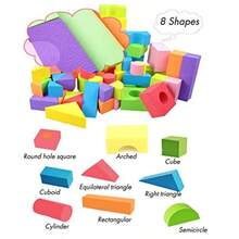 Bloques de construccion de Espuma EVA para niños Bloques apilables Multicolores Bloques de construccion Suaves educativos 52 PiezasDuradero y cultiva el interés de los niños - Multicolor - Ver 4