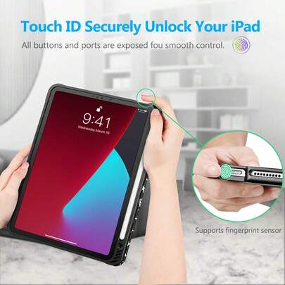 FINTIE Funda SlimShell para de 11 Pulgadas M3 (2025) / M2 (2025), de 5.ª (2022) / 4.ª generación (2020) de 10,9 Pulgadas - Carcasa Trasera de TPU Suave y Flexible con portalápices