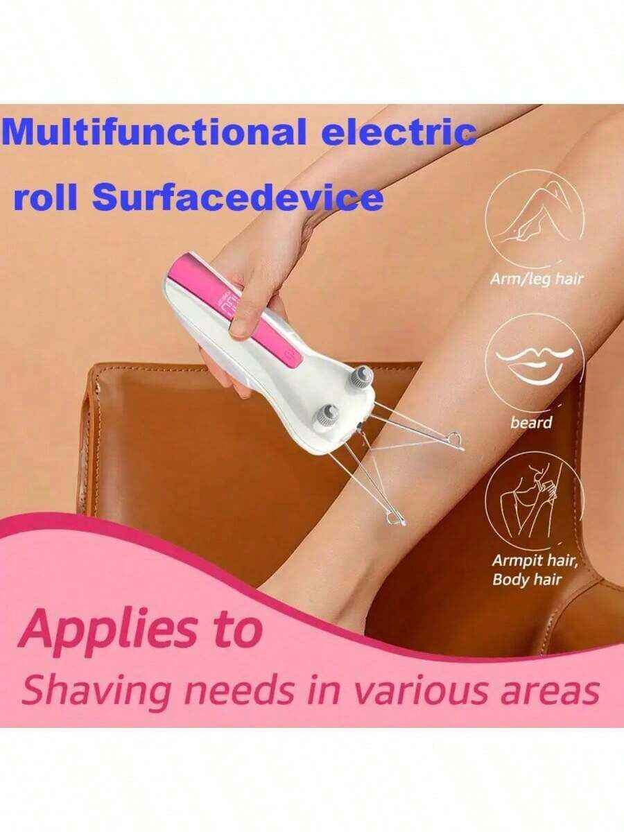 New Women's Electric Facial Hair Remover, USB Rechargeable Beauty Epilator, Suitable For Full Body Hair Removal - Purple - View 1