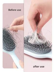 50pcs Elastic Mesh Nylon Brush Cleaner - Detachable & Reusable Regular Hair Comb, Round & Long Handle Brush Cleaning Tool, Hair Residue Remover, Brush Cleaning Kit - Multicolor - View 4