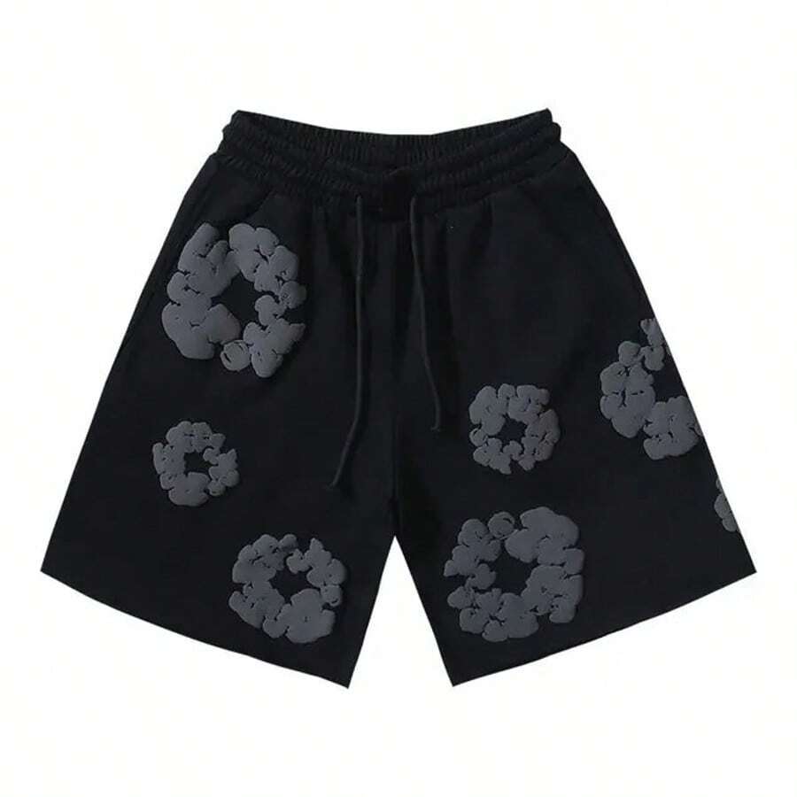 Denim Tears 'Sweatpants 'The Cotton Wreath' Pants Graphic And Drawstring For Unisex Adult - SOLE SERIOUSS, Women's Casual Drawstring With Modern Men Breathable Technology, Versatile Street Style Joggers Suitable For Streetwear, Casual Daily Wear, Weekend Outings, Music Festivals, Social Gatherings And More, Making It A Great Gift For Boyfriends Or Husbands.Sweatpants Sweats Wide For Men Sweat Pants Baggy Sweatpants - Black - View 1