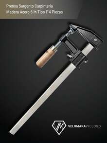 Prensa Sargento Carpinteria Madera Acero 6 In Tipo F 4 Pzs - Gris - Ver 3