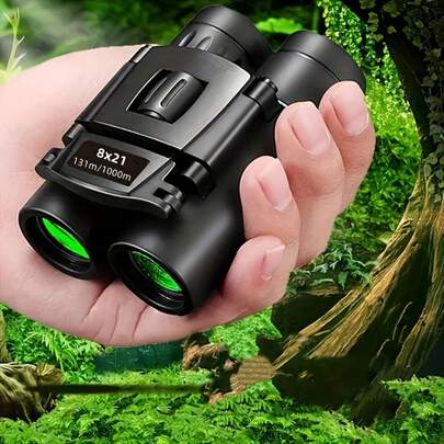 8X Powerful Binoculars - High Magnification & Zoom Compact Folding Binoculars For Bird Watching, Hunting, Camping, Travel - Lightweight Portable Binoculars With Central Focus For Adults & Professionals, Essential For Hunting, Camping - Matte Finish Structure, Ergonomic Grip, Precise Focusing, Optical Instrument For Outdoor Enthusiasts